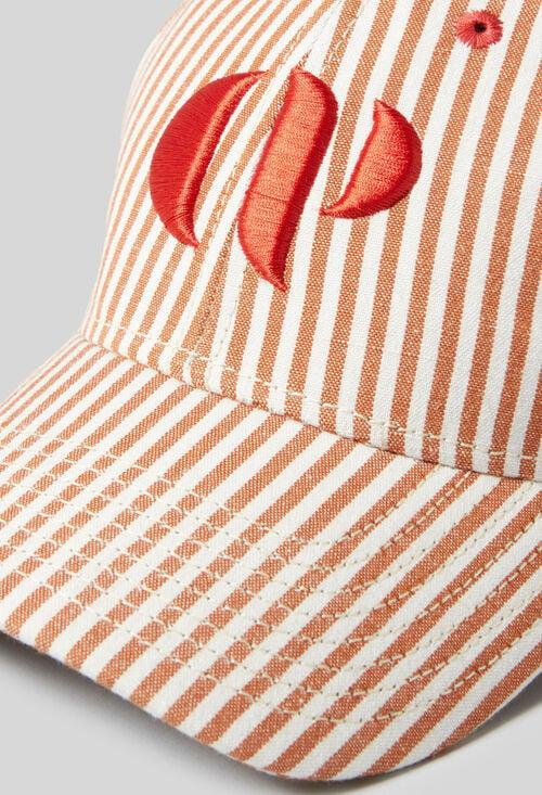 Claudie Casquette Rayée Monogramme CP Pour Femme