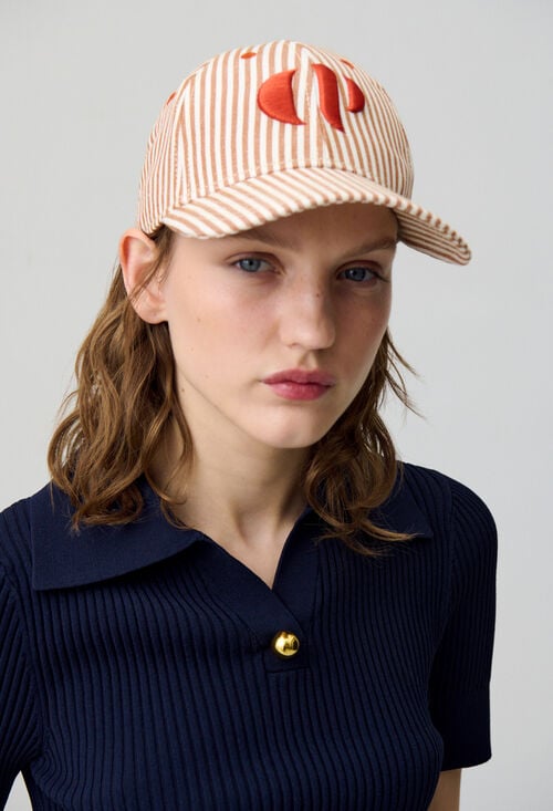 claudie Casquette rayée monogramme CP pour femme