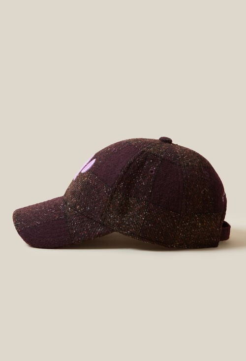 Claudie Casquette Tartan Brodée CP Pour Femme