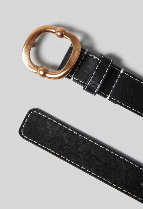 Claudie Ceinture Cuir Boucle Dorée Pour Femme