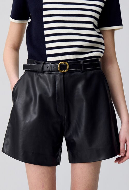 claudie Ceinture cuir boucle dorée pour femme