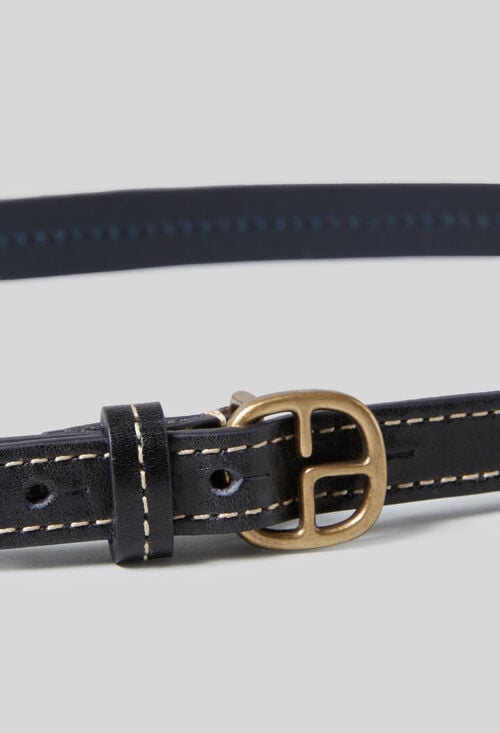 Claudie Ceinture Cuir Contrastée Pour Femme