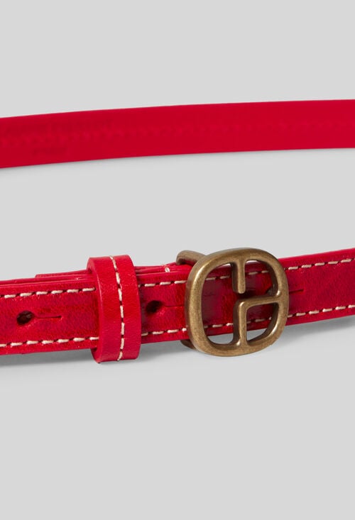 Claudie Ceinture Cuir Contrastée Pour Femme