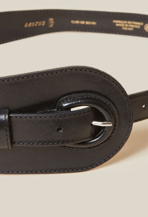 Claudie Ceinture Cuir Noir Pour Femme