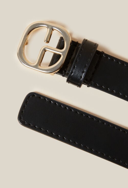 Claudie Ceinture Cuir Noir Pour Femme