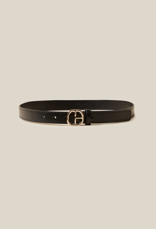 Claudie Ceinture Cuir Noir Pour Femme