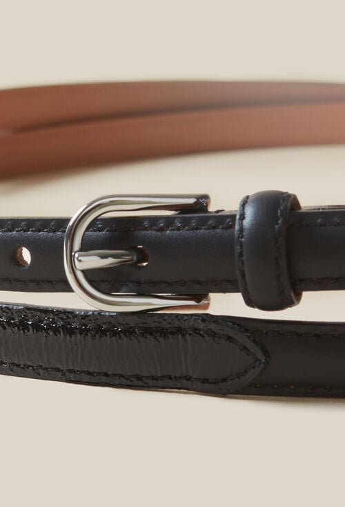 Claudie Ceinture Fine Cuir Pour Femme