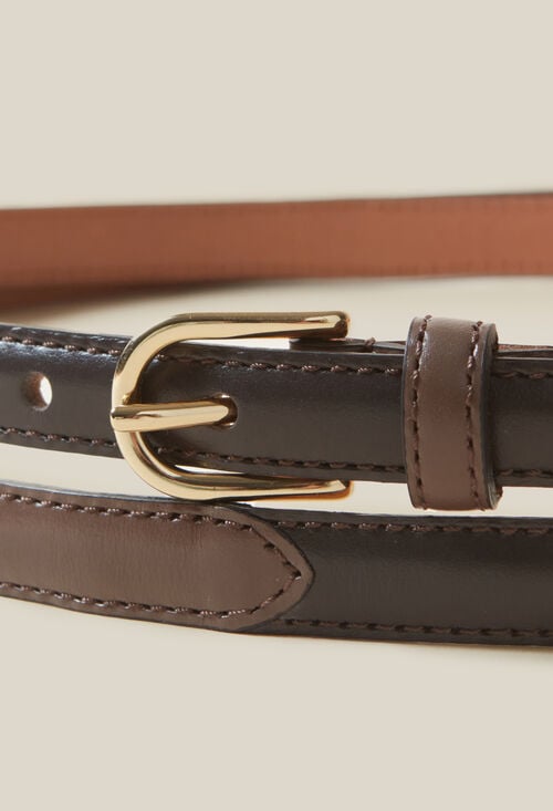 Claudie Ceinture Fine Cuir Pour Femme