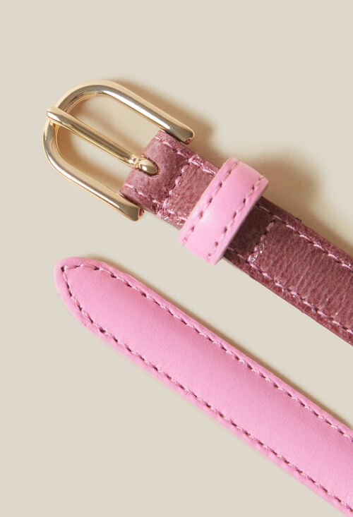 Claudie Ceinture Fine Cuir Pour Femme