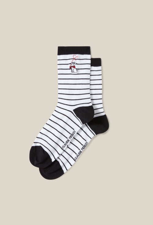 Claudie Chaussettes Jean Toto à Rayures Pour Femme