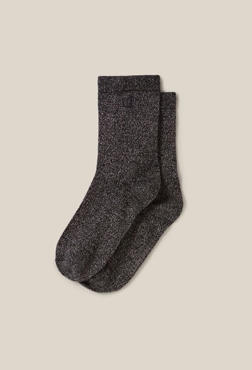 Claudie Chaussettes Noires Pailletées Pour Femme