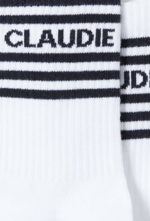 claudie Chaussettes sport rayée marine pour femme