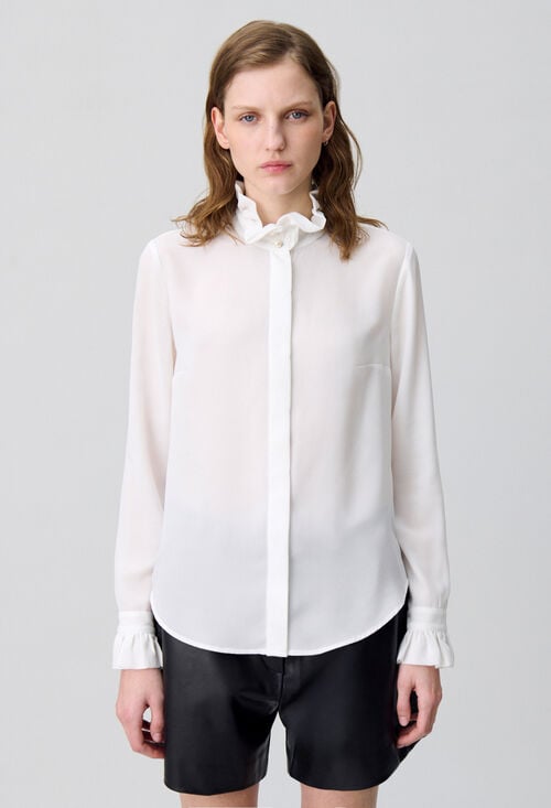 Claudie Chemise à Col Victorien écru Pour Femme