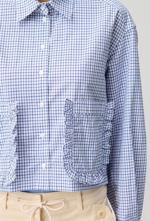 Claudie Chemise Carreaux Poches Pour Femme