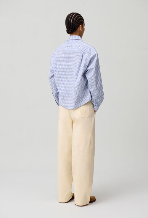 Claudie Chemise Carreaux Poches Pour Femme