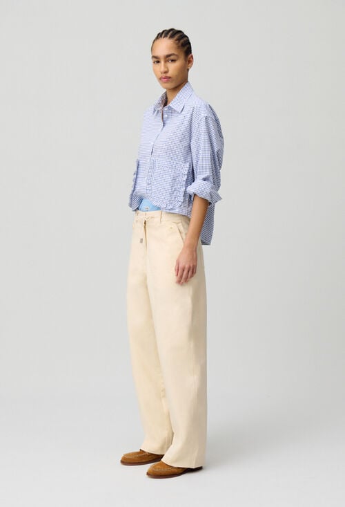 claudie Chemise carreaux poches pour femme