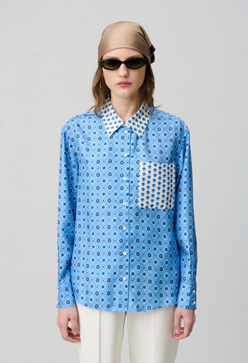 Claudie Chemise Droite En Soie Pour Femme