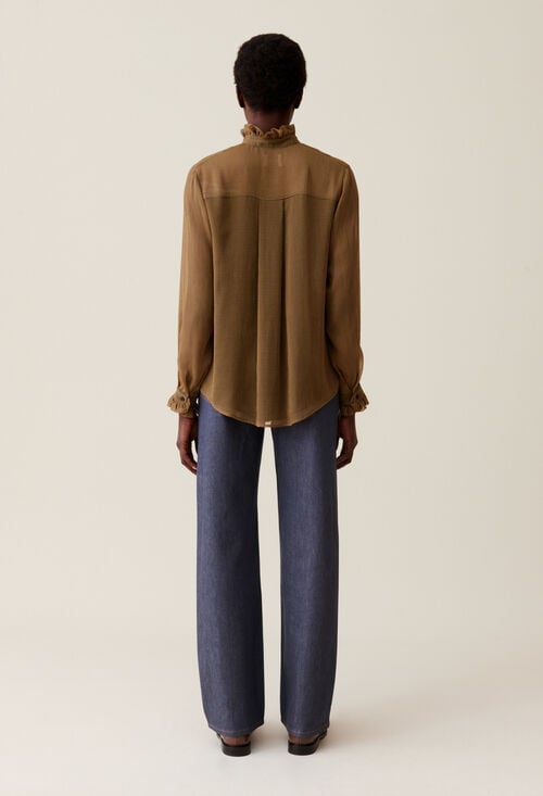 Claudie Chemise Fluide Petits Carreaux Pour Femme