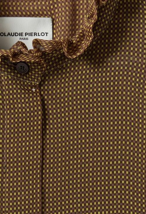 Claudie Chemise Fluide Petits Carreaux Pour Femme