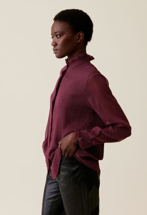 claudie Chemise fluide petits carreaux pour femme