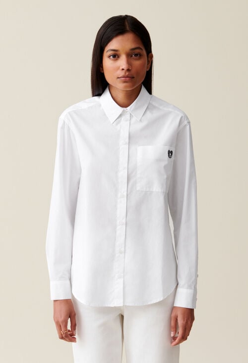Claudie Chemise Jean Toto Blanche Pour Femme