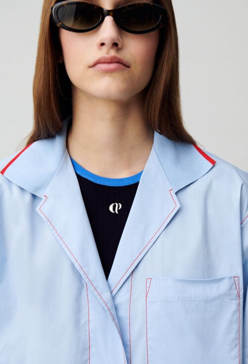 Claudie Chemise Oversize Contrastée Pour Femme