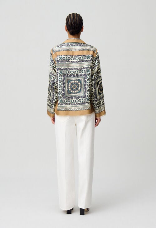 Claudie Chemise Soie Imprimée Pour Femme