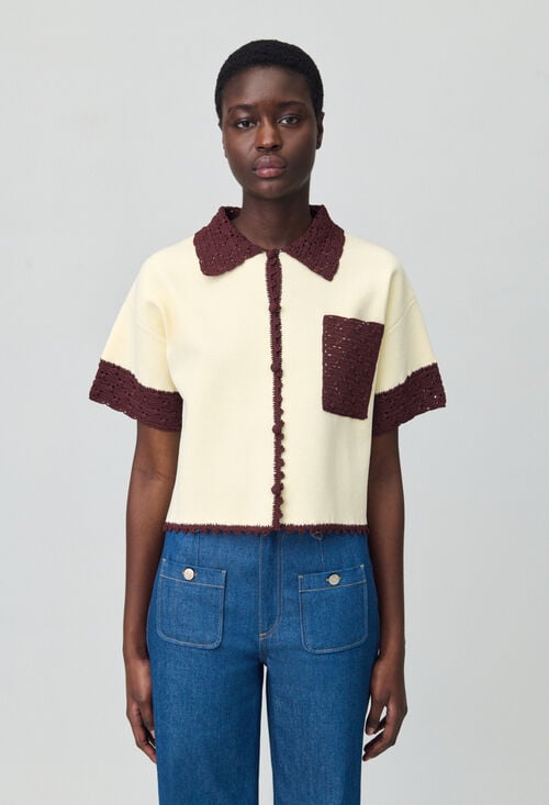 Claudie Chemisette Maille Fine Pour Femme