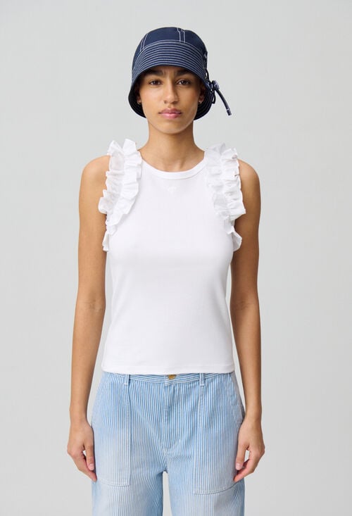 Claudie Débardeur à Volants Pour Femme