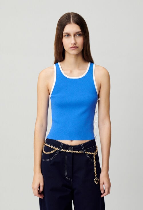 Claudie Débardeur Fine Maille Noeuds Pour Femme