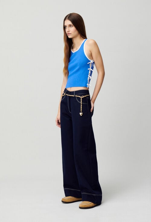 claudie Débardeur fine maille noeuds pour femme