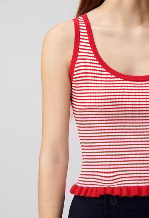 Claudie Débardeur Rayé Maille Fine Pour Femme