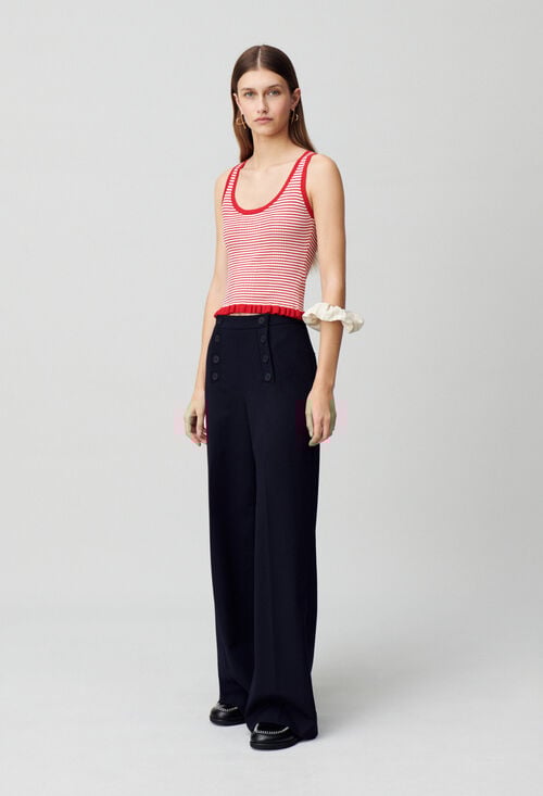 claudie Débardeur rayé maille fine pour femme