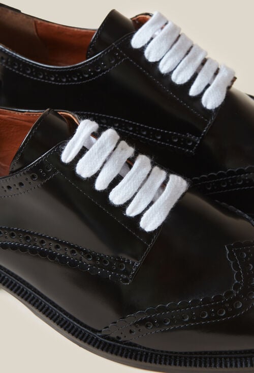 Claudie Derbies Cuir Vernis Pour Femme