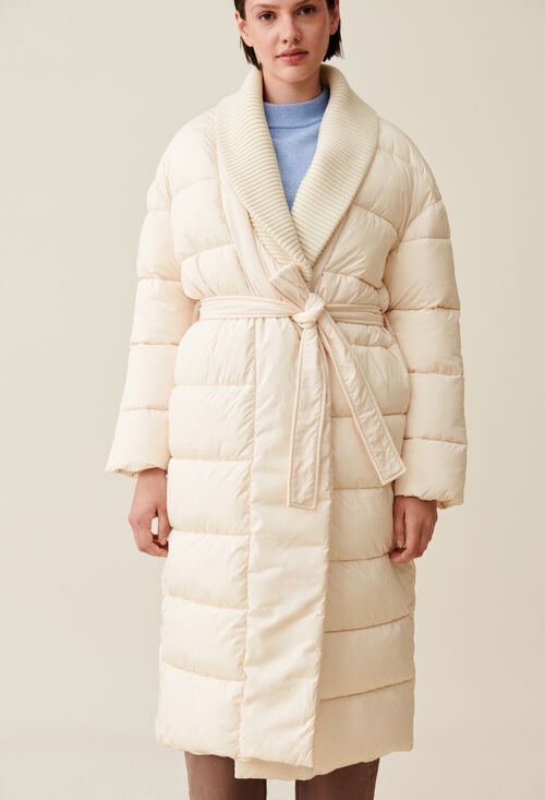 Claudie Doudoune Longue Col Châle Pour Femme