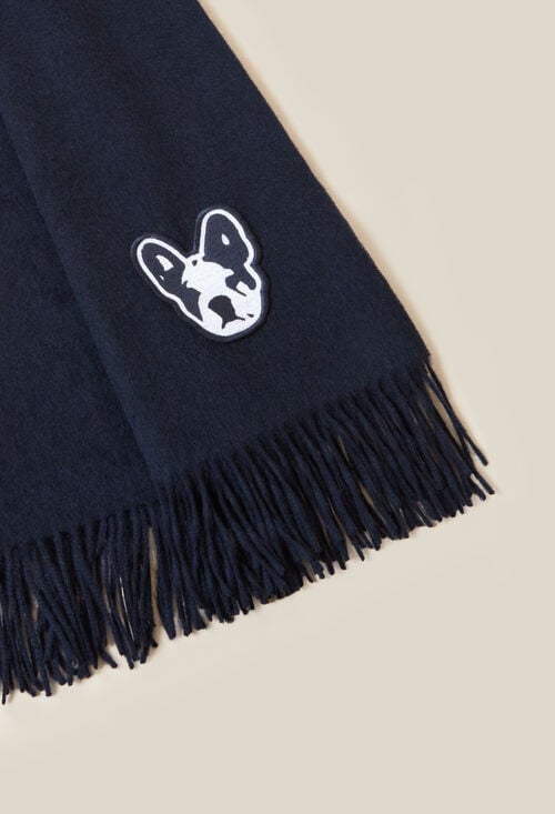 Claudie Echarpe Laine Franges Jean Toto Pour Femme