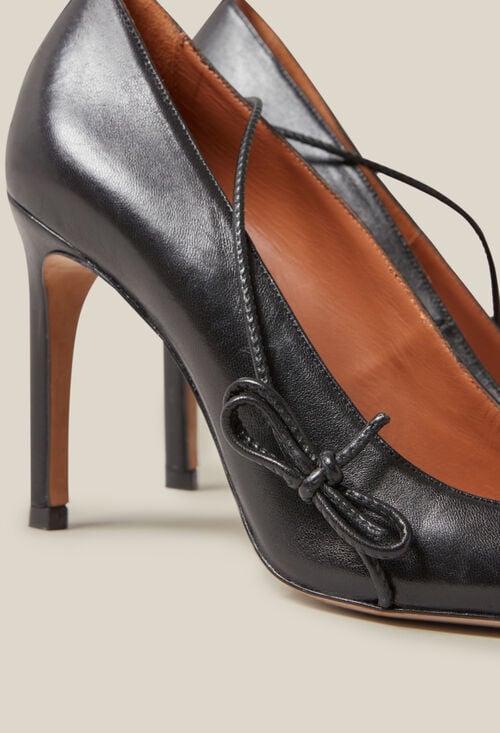 Claudie Escarpins Cuir Noir Pour Femme