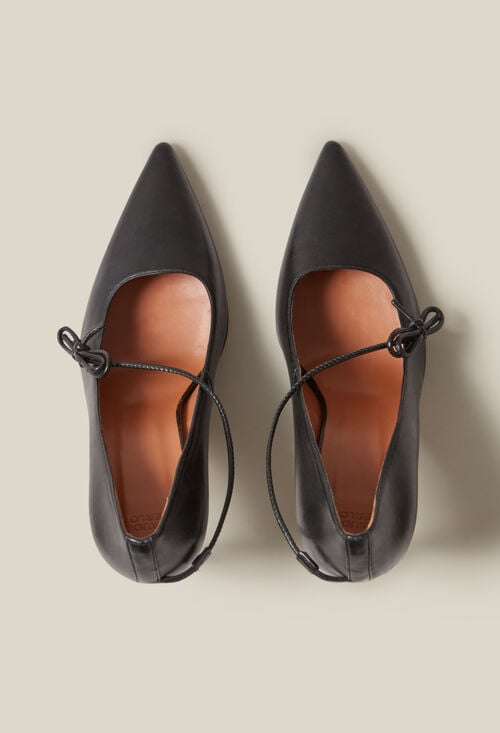 Claudie Escarpins Cuir Noir Pour Femme