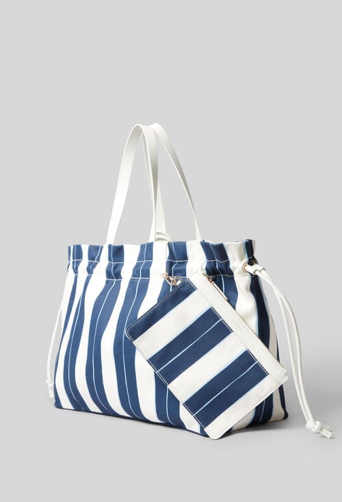 Claudie Grand Sac Cabas Rayé Pour Femme