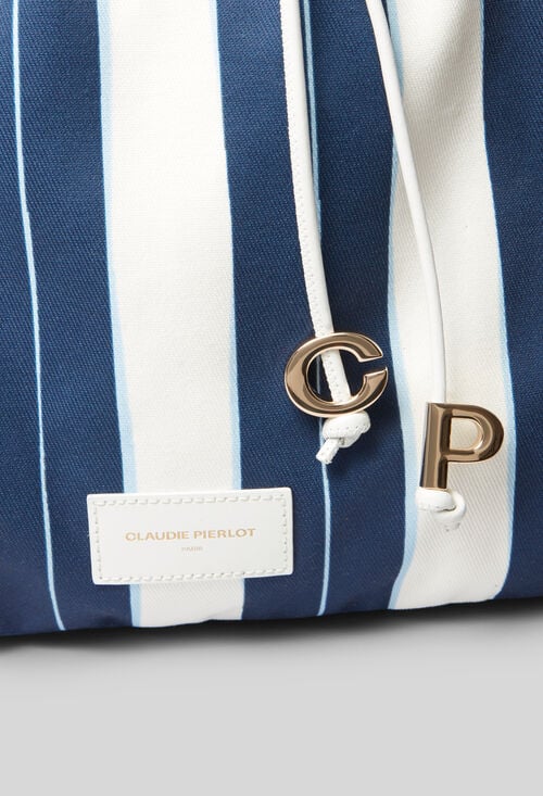 Claudie Grand Sac Cabas Rayé Pour Femme