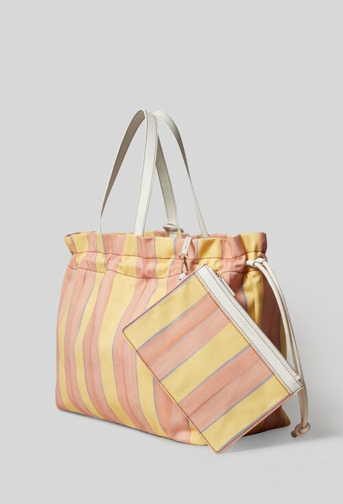 Claudie Grand Sac Cabas Rayé Pour Femme