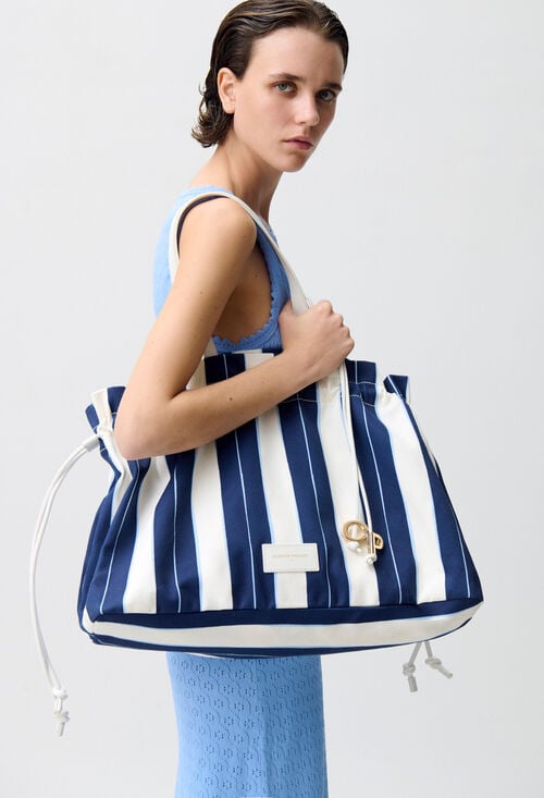 claudie Grand sac cabas rayé pour femme