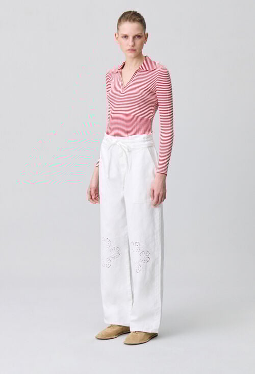 claudie Jean baggy brodé pour femme