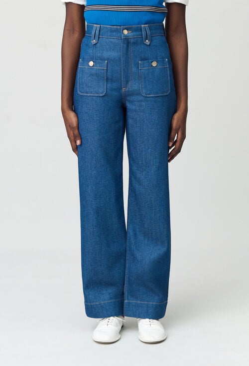 claudie Jean large taille haute pour femme