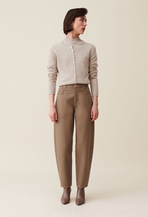 Claudie Jean Luc Mom Taupe Pour Femme