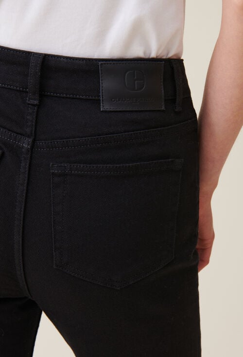 Claudie Jean Slim Noir Taille Mi-haute Pour Femme