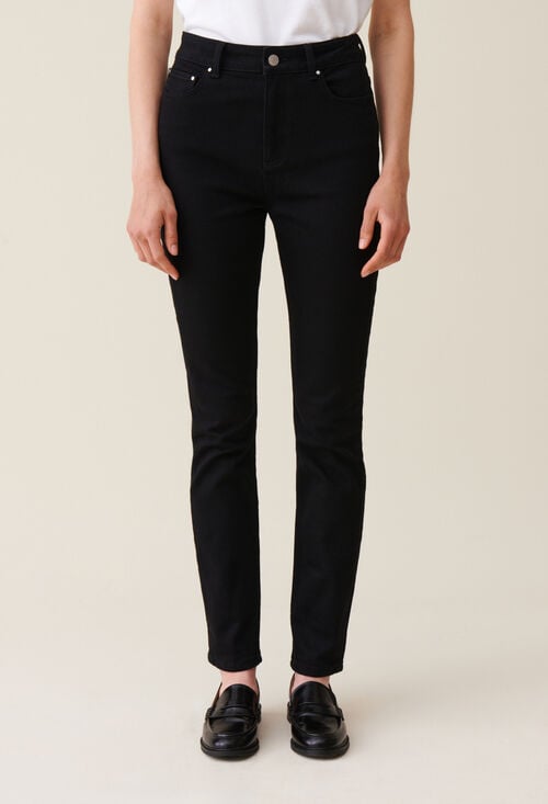 claudie Jean slim noir taille mi-haute pour femme