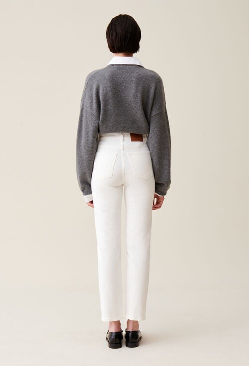Claudie Jean Toto Slim 7/8ème écru Pour Femme