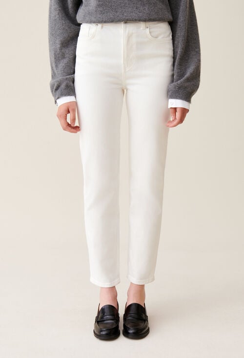 claudie Jean Toto slim 7/8ème écru pour femme