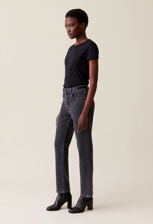 Claudie Jean Toto Slim Gris Anthracite Pour Femme